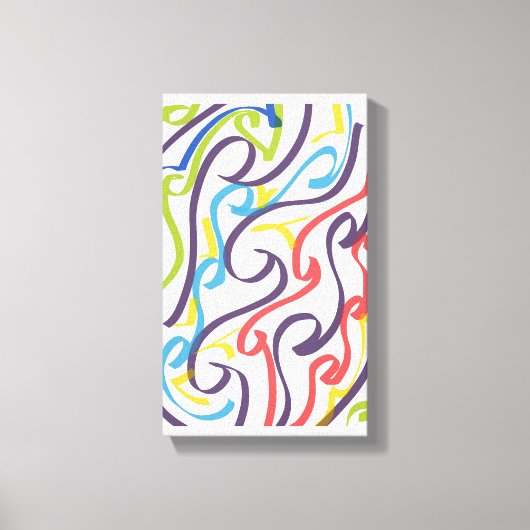 Awesome Maori style ribbon art Canvas Afdruk (Voorkant)