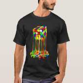Awesome Melting Rubik Rubix Rubics Cube T-shirt (Voorkant)