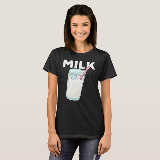 Awesome MILK Matching Milky Cookies Couples Costum T-shirt (Voorkant volledig)