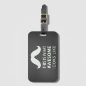 Awesome Mustache Bagagelabel (Voorkant (verticaal))