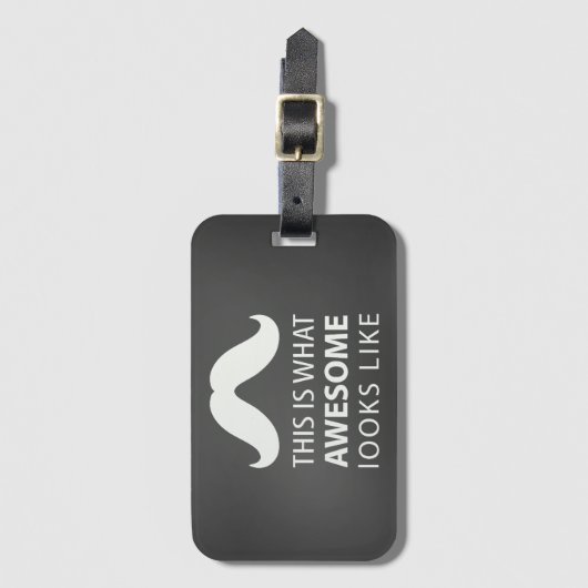 Awesome Mustache Bagagelabel (Voorkant (verticaal))