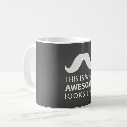 Awesome Mustache Koffiemok (Voorkant links)