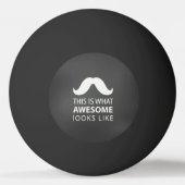 Awesome Mustache Pingpongbal (Voorkant)