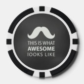 Awesome Mustache Poker Chips (Voorkant)
