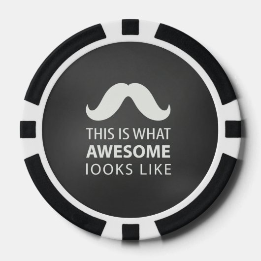 Awesome Mustache Poker Chips (Voorkant)