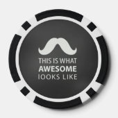 Awesome Mustache Poker Chips (Achterkant)