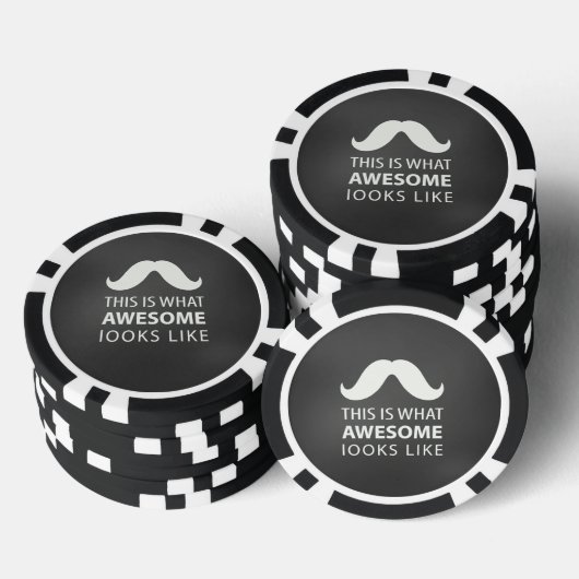Awesome Mustache Poker Chips (Opstapeling)