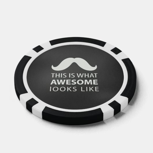 Awesome Mustache Poker Chips (Enkel)