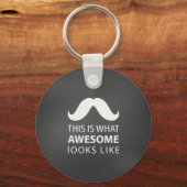 Awesome Mustache Sleutelhanger (Voorkant)