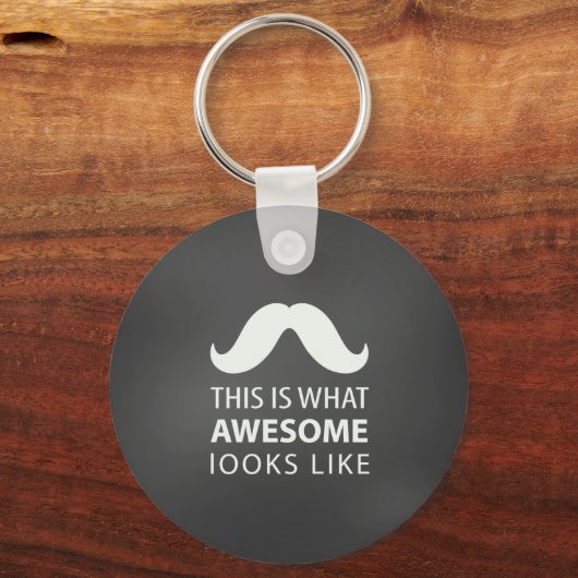 Awesome Mustache Sleutelhanger (Voorkant)