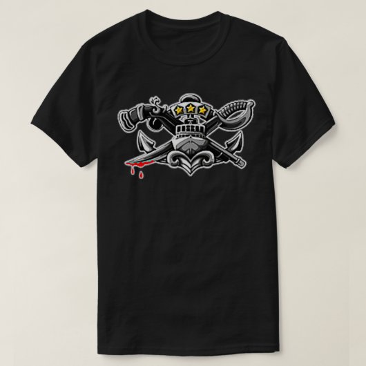 Awesome Navy SWCC MASTER Pin NO QUARTER Flag Desig T-shirt (Design voorkant)