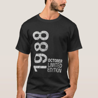 Awesome October 1988 Vintage 1988 Retro Aesthetic  T-shirt