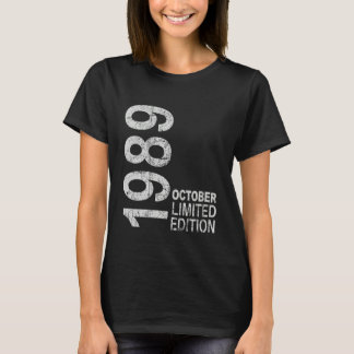 Awesome October 1989 Vintage 1989 Retro Aesthetic  T-shirt