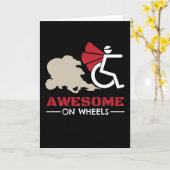 Awesome On Wheels Wheelchair Users Kaart (Gele Bloem)