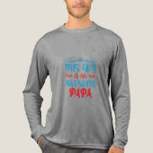 Awesome Papa Tri-Blend Shirt (Voorkant volledig)