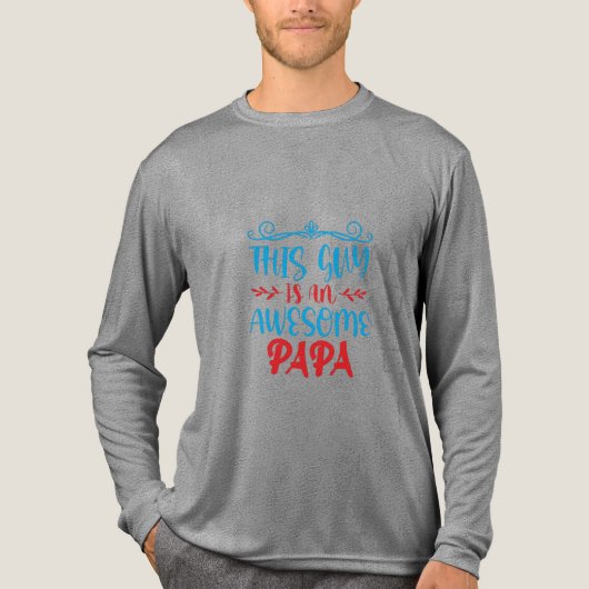 Awesome Papa Tri-Blend Shirt (Voorkant volledig)