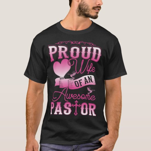 Awesome Pastor Proud Wife Women Appreciation T-shirt (Voorkant)
