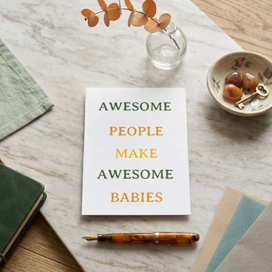 Awesome People Make Awesome Babies Card Informatiekaartje