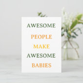 Awesome People Make Awesome Babies Card Informatiekaartje (Staand voorkant)