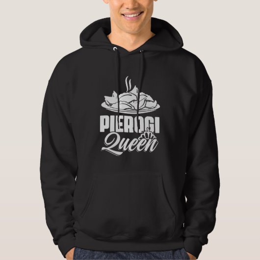 Awesome Pierogi Queen Polish Dumpling Food For Pie Hoodie (Voorkant)