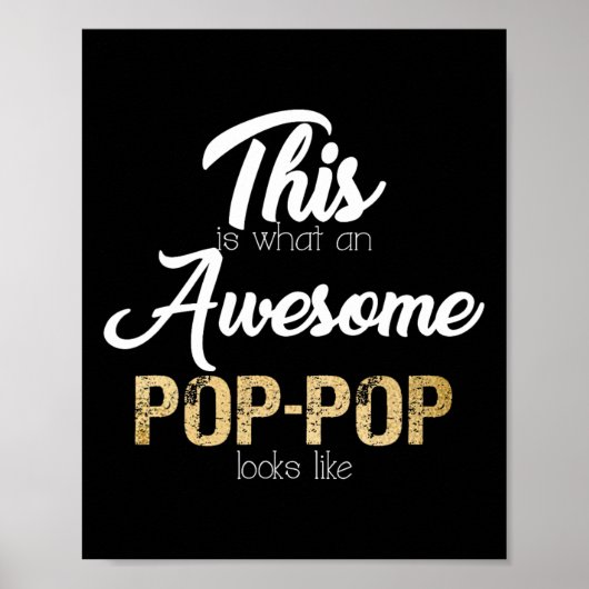 Awesome Pop-pop Special Grandpa Poster (Voorkant)