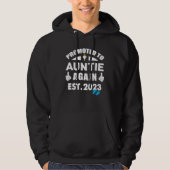 Awesome Promoted To Auntie Again 2023 It's A Boy P Hoodie (Voorkant)