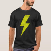 Awesome Retro Front & Back BLACK & YELLOW Lightnin T-shirt (Voorkant)