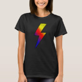 Awesome Retro Front & Back COLD BLACK FIRE Lightni T-shirt (Voorkant)