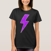 Awesome Retro Front & Back PURPLE & WHITE Lightnin T-shirt (Voorkant)