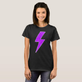 Awesome Retro Front & Back PURPLE & WHITE Lightnin T-shirt (Voorkant volledig)