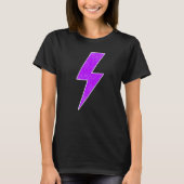 Awesome Retro Front & Back PURPLE & WHITE Lightnin T-shirt (Voorkant)