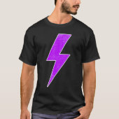 Awesome Retro Front & Back PURPLE & WHITE Lightnin T-shirt (Voorkant)