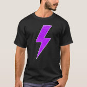 Awesome Retro Front & Back PURPLE & WHITE Lightnin T-shirt (Voorkant)