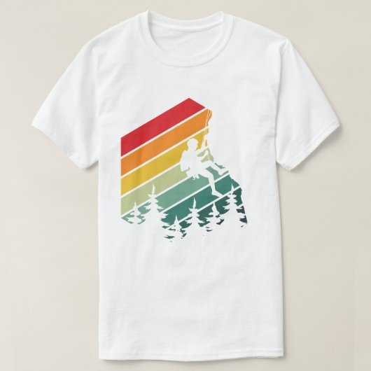 Awesome Rock Climbing Adventure Retro Mountain T-shirt (Design voorkant)