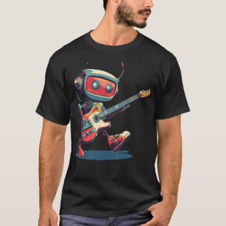 Awesome Rocking Robot With Electric Guitar In Hand T-shirt
