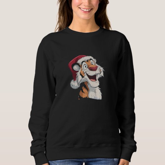 Awesome Santa Claus Tiger Graphic Trui (Voorkant)