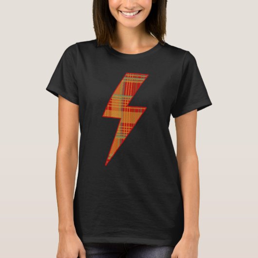 Awesome SCOTTISH TARTAN Lightning Bolt T-shirt (Voorkant)