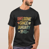 Awesome Since 1945 January T-shirt (Voorkant)