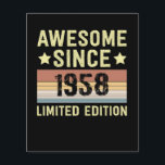 Awesome Since 1958 Retro Funny Birthday Party<br><div class="desc">1</div>