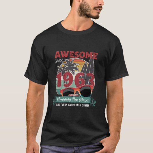 Awesome Since 1963 Surf Anniversary T-shirt (Voorkant)