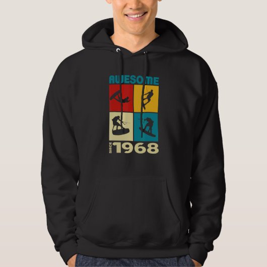 Awesome since 1968  Wakeboard lifestyle Hoodie (Voorkant)