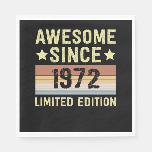 Awesome Since 1972 Birthday Servet (Voorkant)