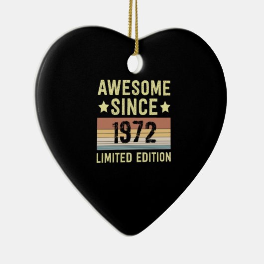 Awesome Since 1972 Keramisch Ornament (Rechts)