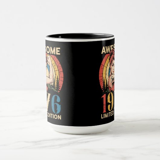 Awesome Since 1976 50th Women's Birthday Retro  Mok (Midden)