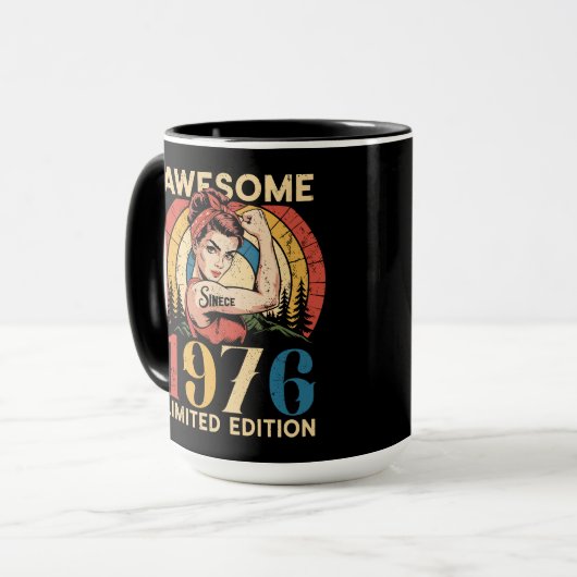 Awesome Since 1976 50th Women's Birthday Retro  Mok (Voorkant links)