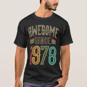 Awesome Since 1978 44th Birthday Funny Retro T-shirt (Voorkant)