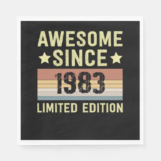 Awesome Since 1983 Birthday Servet (Voorkant)