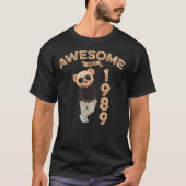 Awesome Since 1989 Cool Teddy Bear Birthday Cool B T-shirt (Voorkant)