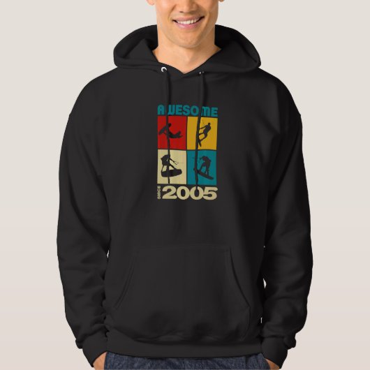 Awesome since 2005 Wakeboard lifestyle Hoodie (Voorkant)