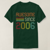 Awesome Since 2006 16th Birthday Retro T-shirt (Design voorkant)